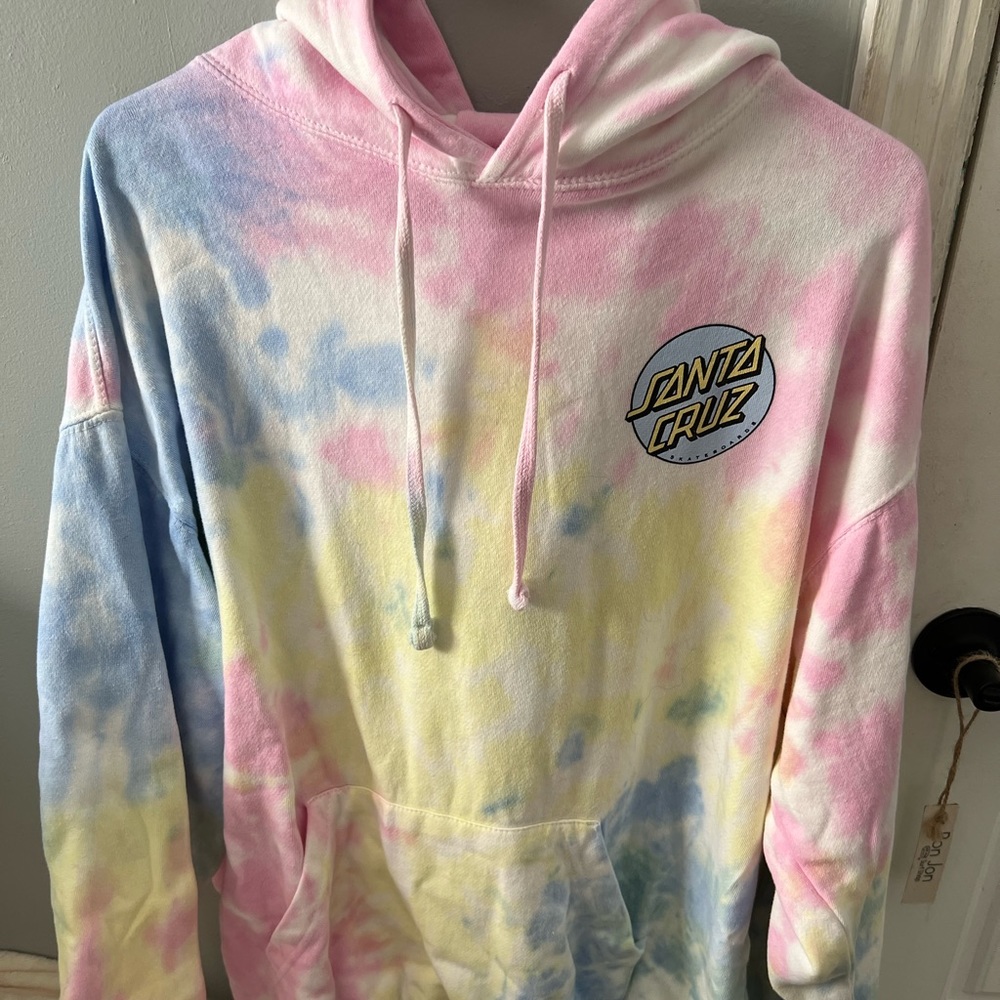 Large Santa Cruz tie-dye hoodie